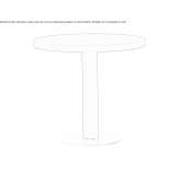 Round wooden table Bechet