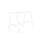Rectangular high table made of solid wood Adendorf