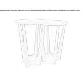 Round high table made of solid wood Fosnavag