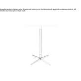 Square high table Frassino