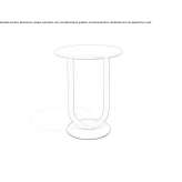 Round, steel high table Ipiau