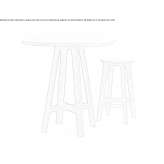 High table made of solid wood Zaraysk