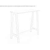Rectangular high table Nurhak