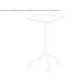 High wooden table with a drop leaf Stamata