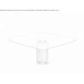 Square table made of wood and glass Tarcento