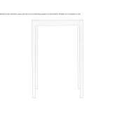 Square wooden high table Viveash