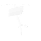 Square high table with 3-spoke base Dussen