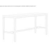 Rectangular wooden high table Servian