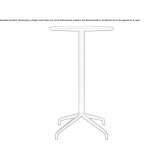 Round high table with 4-star base Nambour