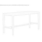 Rectangular wooden high table Servian