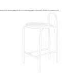 Stool with footrest Alessano