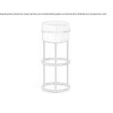Fabric bar stool with footrest Slinfold