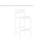 Wooden bar stool with footrest Eruh