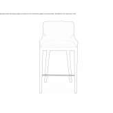 Stool with backrest and footrest Moere