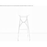 High polypropylene stool with backrest Nitro