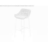 High stool upholstered in fabric with backrest Budgewoi