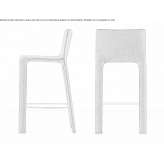 High upholstered stool with backrest Taggia