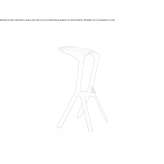 High polypropylene stool, stackable Canzo