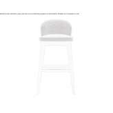 High stool upholstered in fabric with a footrest Norkino