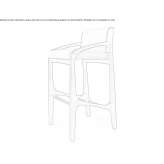 A tall, upholstered wooden stool Geneve
