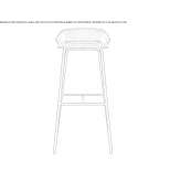 Stool with footrest Jacana