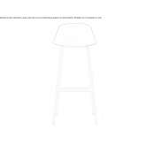 High polypropylene stool with backrest Verzej