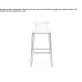High stool with integrated cushion Stirling
