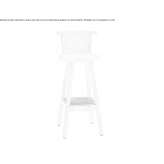 Wooden bar stool with footrest Fredepo