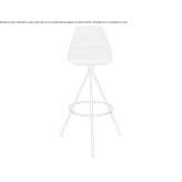A tall, multi-layered wooden stool with a backrest Werda