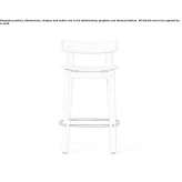 Oak bar stool with backrest Lota