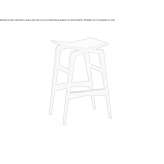 Tall ash bar stool Boskamp
