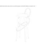 Tall wooden bar stool Letonice