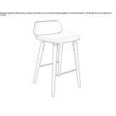 Tall fabric bar stool Khumalag