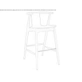 High beech stool with armrests Vranic