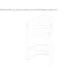 High bar stool upholstered in leather Mnich