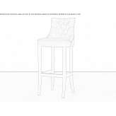 High stool made of quilted fabric Polop