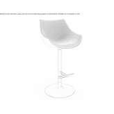 High fabric stool with footrest Doljesti