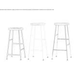 Bar stool in steel and wood Scholes