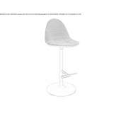 Fabric bar stool with footrest Laspuna