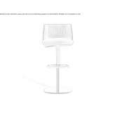 High, leather stool with height adjustment and gas lift Burlats