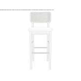 High wicker stool with integrated cushion Ozark