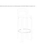 High beech stool with footrest Xolotla