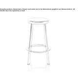Aluminum stool with footrest Guarumal