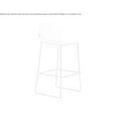 Tall bar stool made of steel Gurasada