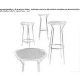 Tall, woven wicker stool Denver