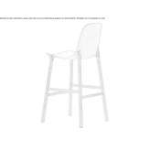 Polyurethane bar stool with backrest Sennen