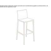 High upholstered stool Sare