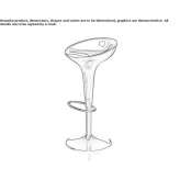 Swivel aluminum stool with height adjustment and footrest Golkoy