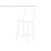 A tall wooden stool with a footrest Arnot