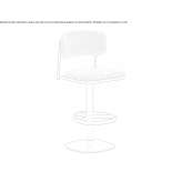 High stool with footrest Vyritsa